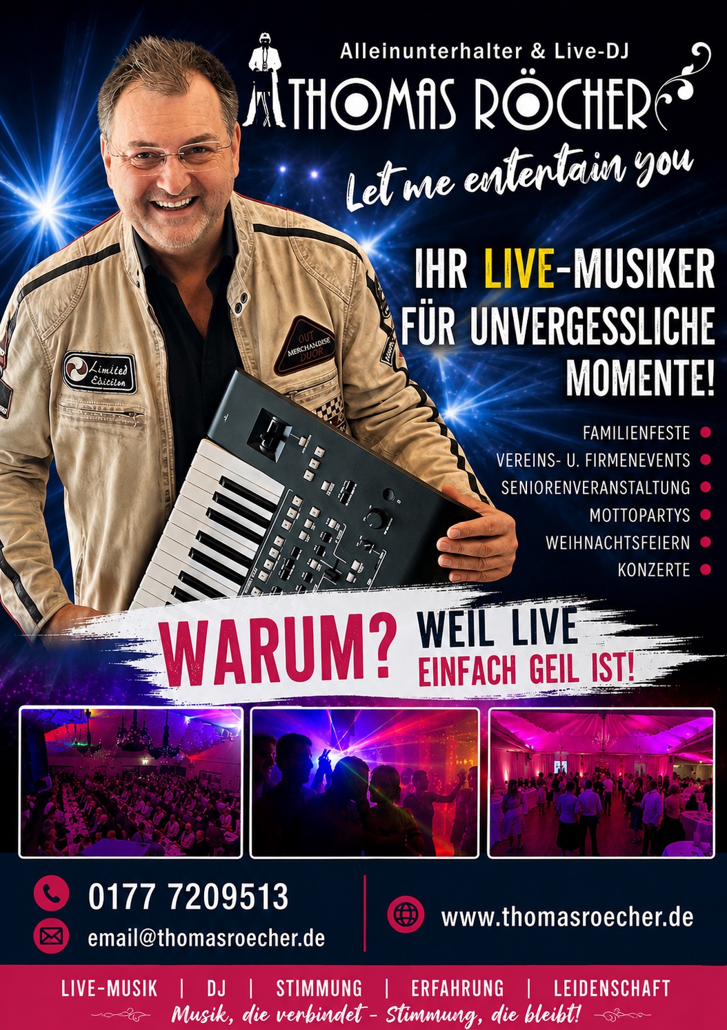 Alleinunterhalter und Live DJ für NRW